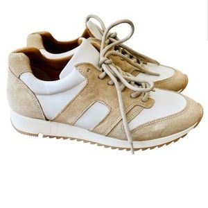ABLE Blake Neutral Clean Girl Minimalist Suede Leather Sneakers